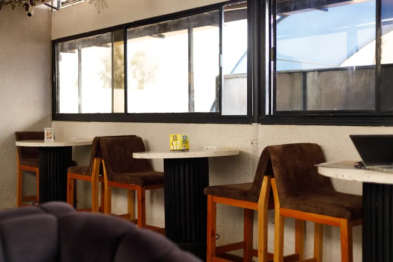 Bar-height lounge seating